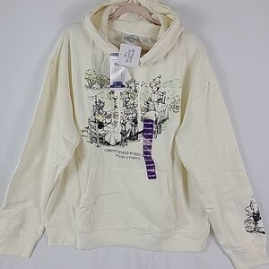 NWT Disney Winnie The Pooh Women's Pullover Hoodie Ivory Sz XXL